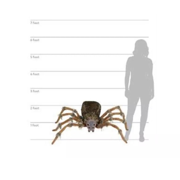 Halloween 53" Deluxe Lightup Wolf Spider Decoration Prop Seasonal Visions NEW - Picture 6 of 6